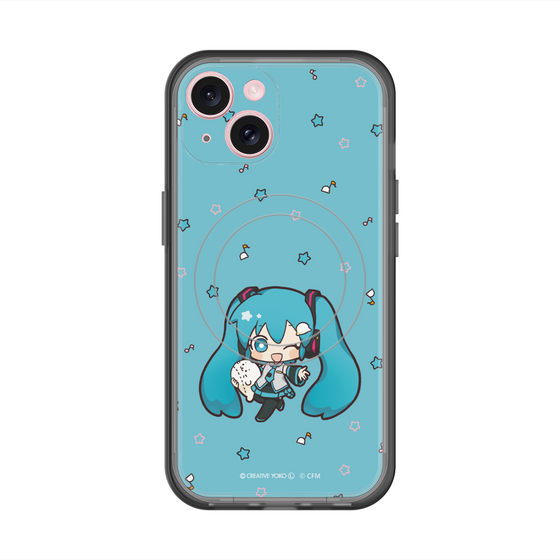 スリムプロテクションプレミアムケース with MagSafe［ しろたん×初音ミク - 初音ミク - しろたんと一緒 ］