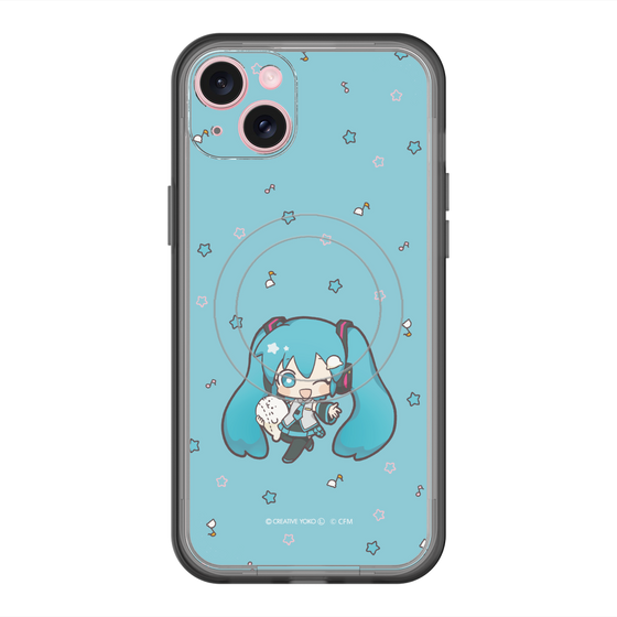 スリムプロテクションプレミアムケース with MagSafe［ しろたん×初音ミク - 初音ミク - しろたんと一緒 ］