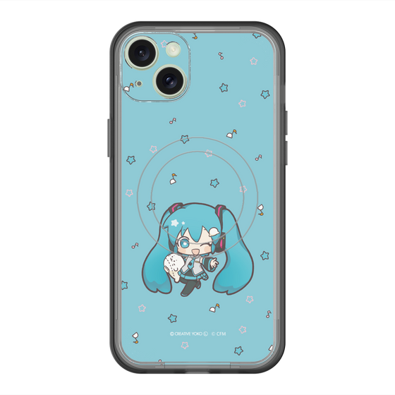 スリムプロテクションプレミアムケース with MagSafe［ しろたん×初音ミク - 初音ミク - しろたんと一緒 ］