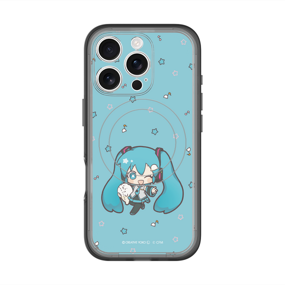 スリムプロテクションプレミアムケース with MagSafe［ しろたん×初音ミク - 初音ミク - しろたんと一緒 ］