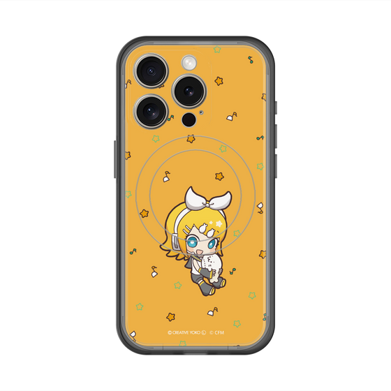 スリムプロテクションプレミアムケース with MagSafe［ しろたん×初音ミク - 鏡音リン - しろたんと一緒 ］