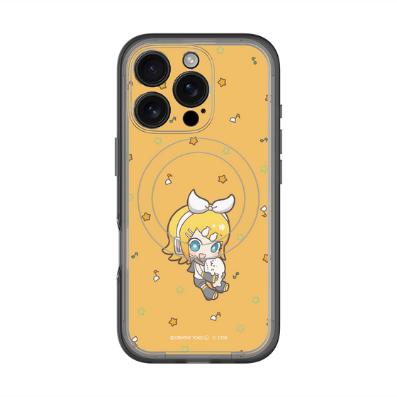 スリムプロテクションプレミアムケース with MagSafe［ しろたん×初音ミク - 鏡音リン - しろたんと一緒 ］