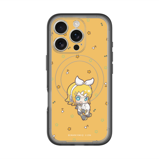 スリムプロテクションプレミアムケース with MagSafe［ しろたん×初音ミク - 鏡音リン - しろたんと一緒 ］