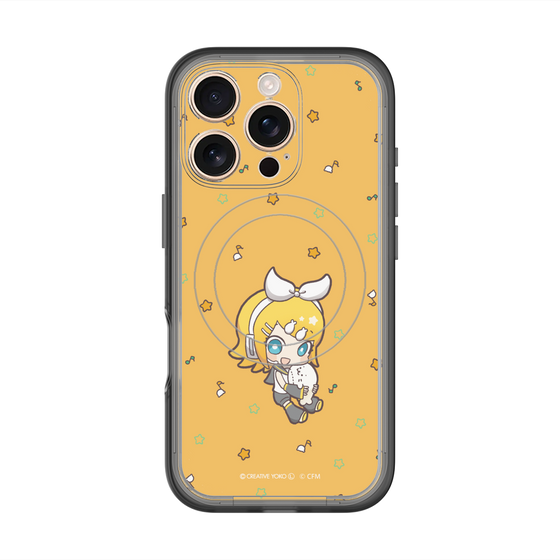 スリムプロテクションプレミアムケース with MagSafe［ しろたん×初音ミク - 鏡音リン - しろたんと一緒 ］
