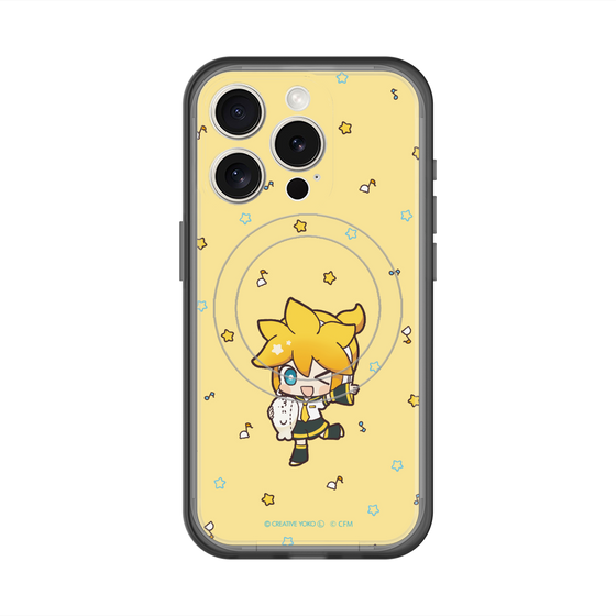 スリムプロテクションプレミアムケース with MagSafe［ しろたん×初音ミク - 鏡音レン - しろたんと一緒 ］
