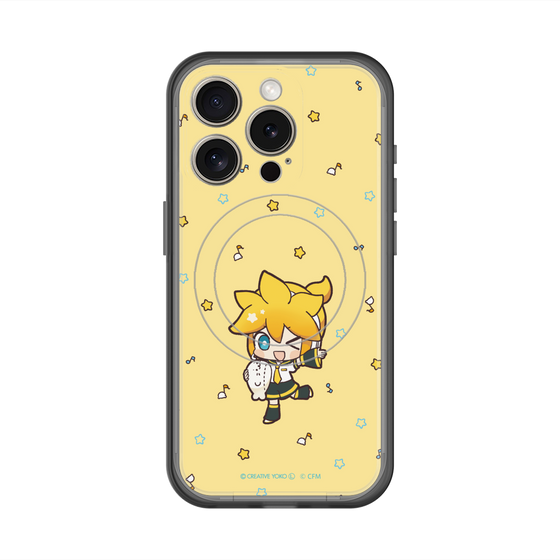 スリムプロテクションプレミアムケース with MagSafe［ しろたん×初音ミク - 鏡音レン - しろたんと一緒 ］