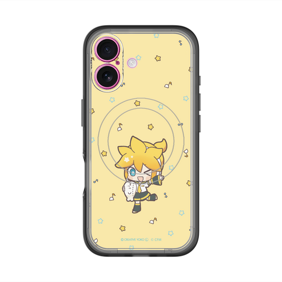 スリムプロテクションプレミアムケース with MagSafe［ しろたん×初音ミク - 鏡音レン - しろたんと一緒 ］