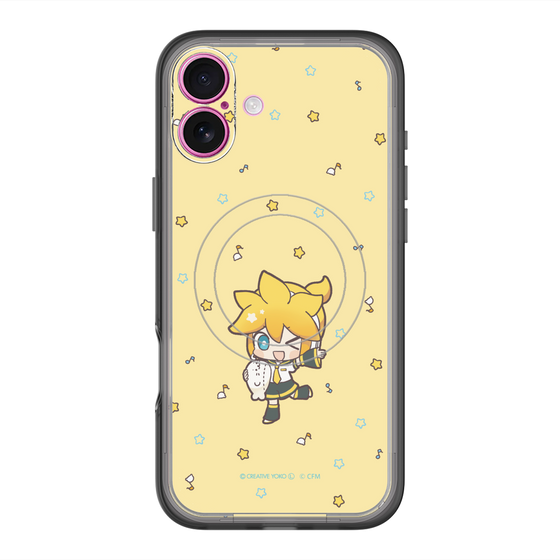 スリムプロテクションプレミアムケース with MagSafe［ しろたん×初音ミク - 鏡音レン - しろたんと一緒 ］