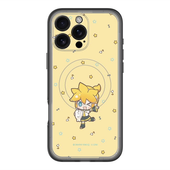 スリムプロテクションプレミアムケース with MagSafe［ しろたん×初音ミク - 鏡音レン - しろたんと一緒 ］