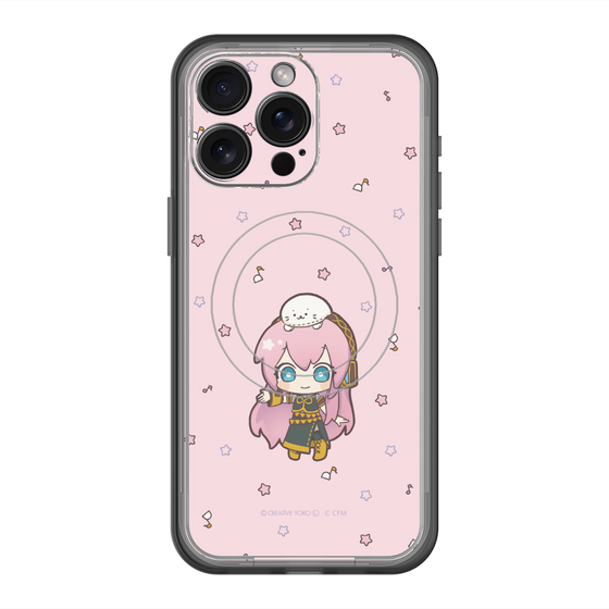 スリムプロテクションプレミアムケース with MagSafe［ しろたん×初音ミク - 巡音ルカ - しろたんと一緒 ］