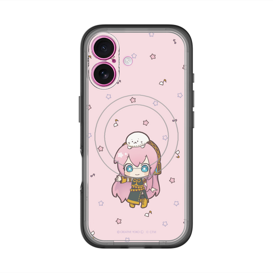スリムプロテクションプレミアムケース with MagSafe［ しろたん×初音ミク - 巡音ルカ - しろたんと一緒 ］