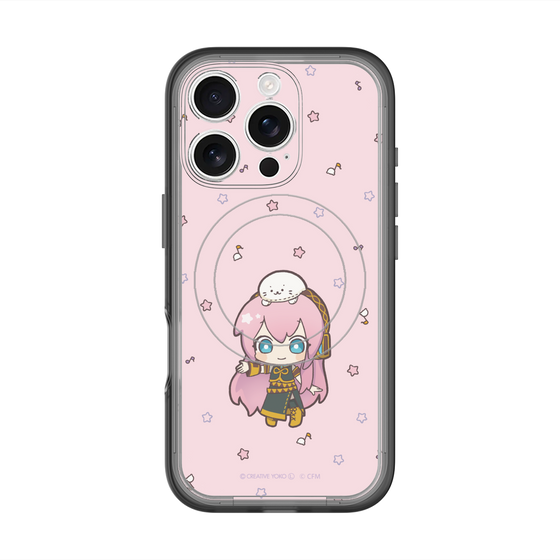 スリムプロテクションプレミアムケース with MagSafe［ しろたん×初音ミク - 巡音ルカ - しろたんと一緒 ］