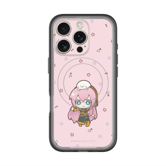 スリムプロテクションプレミアムケース with MagSafe［ しろたん×初音ミク - 巡音ルカ - しろたんと一緒 ］