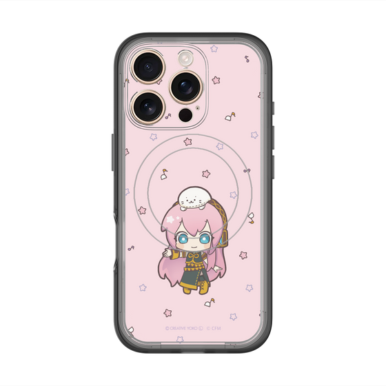 スリムプロテクションプレミアムケース with MagSafe［ しろたん×初音ミク - 巡音ルカ - しろたんと一緒 ］