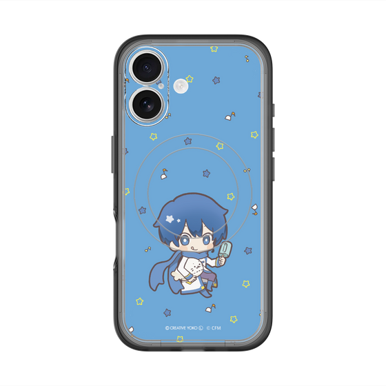 スリムプロテクションプレミアムケース with MagSafe［ しろたん×初音ミク - KAITO - しろたんと一緒 ］