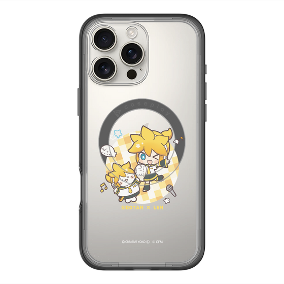 スリムプロテクションプレミアムケース with MagSafe［ しろたん×初音ミク - しろたん×鏡音レン ］