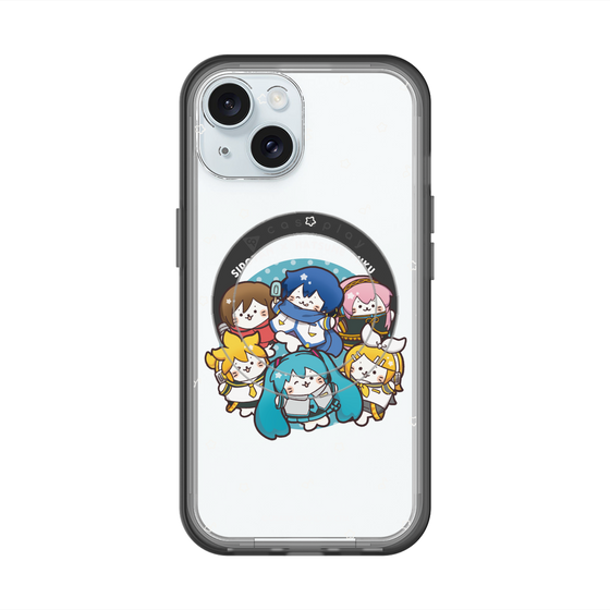 スリムプロテクションプレミアムケース with MagSafe［ しろたん×初音ミク - 全員集合 - しろたん変身 ］