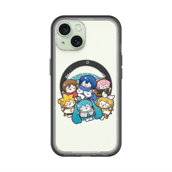 スリムプロテクションプレミアムケース with MagSafe［ しろたん×初音ミク - 全員集合 - しろたん変身 ］