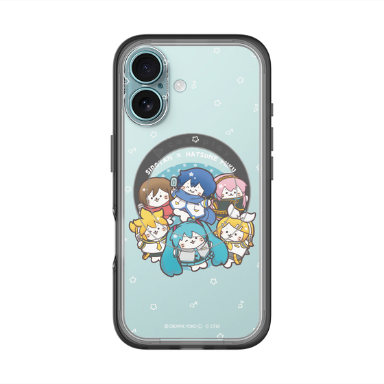 スリムプロテクションプレミアムケース with MagSafe［ しろたん×初音ミク - 全員集合 - しろたん変身 ］