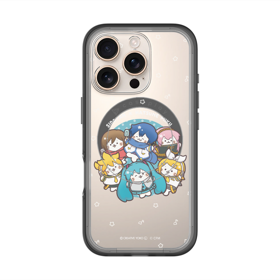 スリムプロテクションプレミアムケース with MagSafe［ しろたん×初音ミク - 全員集合 - しろたん変身 ］