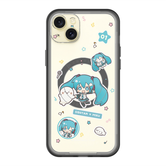スリムプロテクションプレミアムケース with MagSafe［ しろたん×初音ミク - ステッカー ］