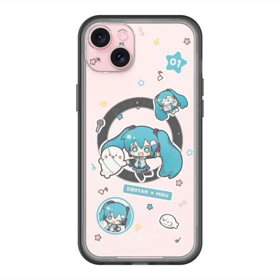 スリムプロテクションプレミアムケース with MagSafe［ しろたん×初音ミク - ステッカー ］