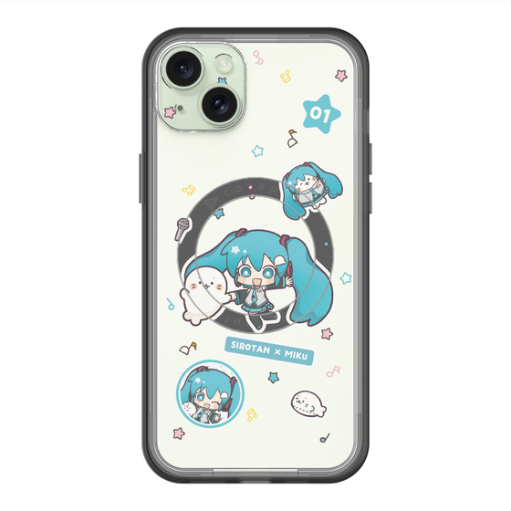 スリムプロテクションプレミアムケース with MagSafe［ しろたん×初音ミク - ステッカー ］