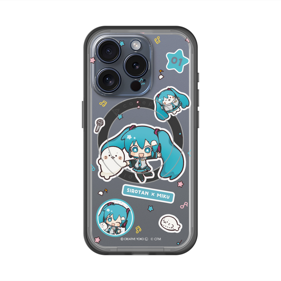スリムプロテクションプレミアムケース with MagSafe［ しろたん×初音ミク - ステッカー ］