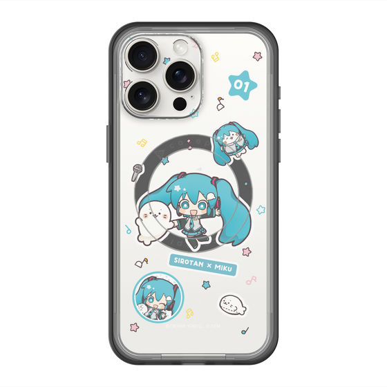 スリムプロテクションプレミアムケース with MagSafe［ しろたん×初音ミク - ステッカー ］