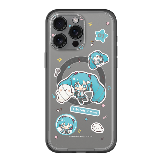 スリムプロテクションプレミアムケース with MagSafe［ しろたん×初音ミク - ステッカー ］
