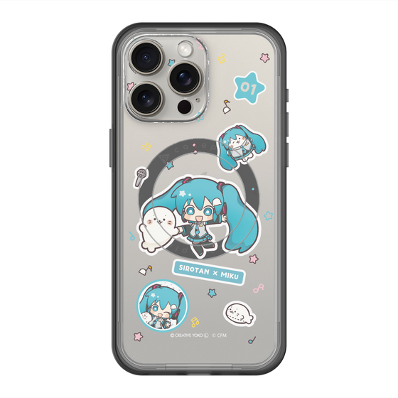 スリムプロテクションプレミアムケース with MagSafe［ しろたん×初音ミク - ステッカー ］