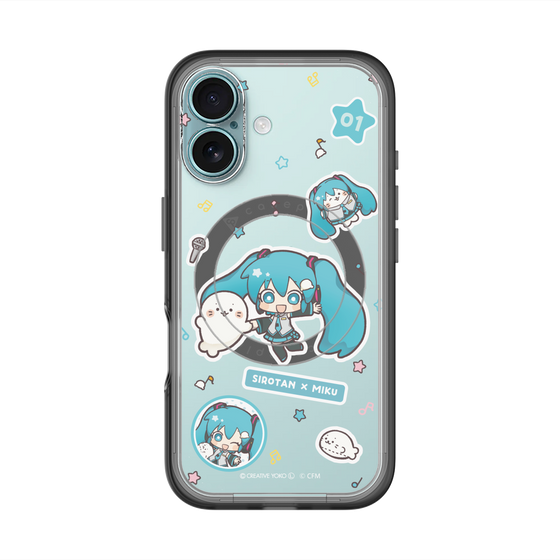 スリムプロテクションプレミアムケース with MagSafe［ しろたん×初音ミク - ステッカー ］