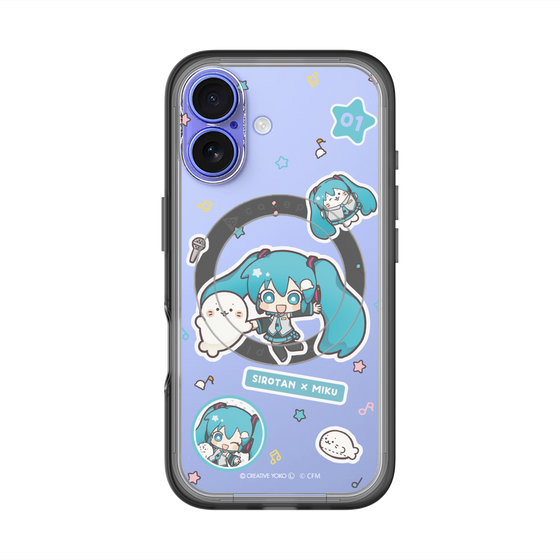 スリムプロテクションプレミアムケース with MagSafe［ しろたん×初音ミク - ステッカー ］