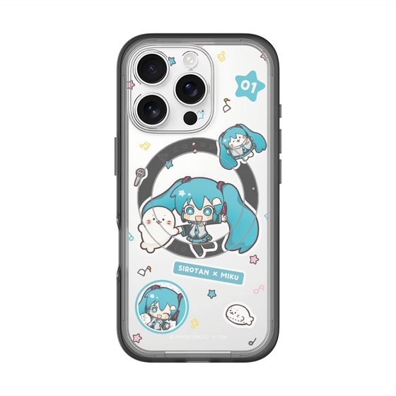 スリムプロテクションプレミアムケース with MagSafe［ しろたん×初音ミク - ステッカー ］