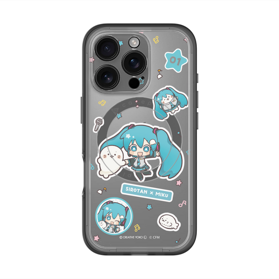 スリムプロテクションプレミアムケース with MagSafe［ しろたん×初音ミク - ステッカー ］