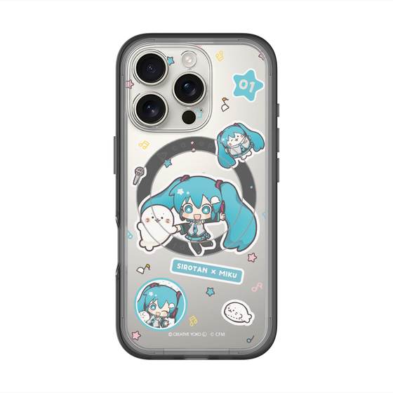 スリムプロテクションプレミアムケース with MagSafe［ しろたん×初音ミク - ステッカー ］