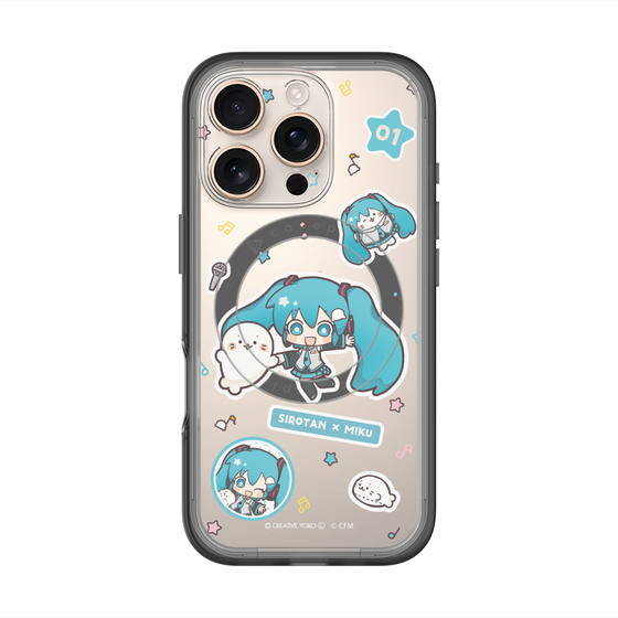 スリムプロテクションプレミアムケース with MagSafe［ しろたん×初音ミク - ステッカー ］