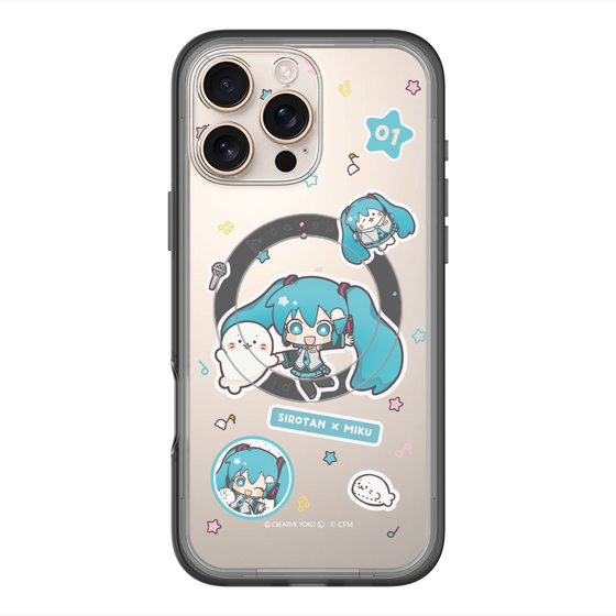 スリムプロテクションプレミアムケース with MagSafe［ しろたん×初音ミク - ステッカー ］