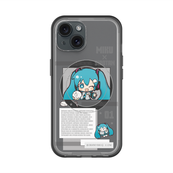 スリムプロテクションプレミアムケース with MagSafe［ しろたん×初音ミク - 初音ミク - インフォグラフィック ］
