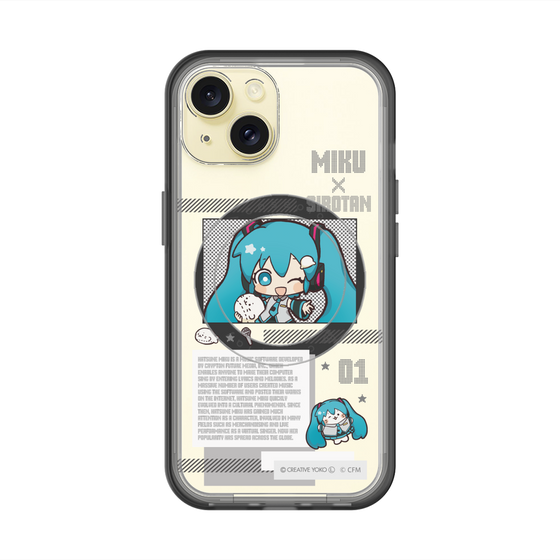 スリムプロテクションプレミアムケース with MagSafe［ しろたん×初音ミク - 初音ミク - インフォグラフィック ］