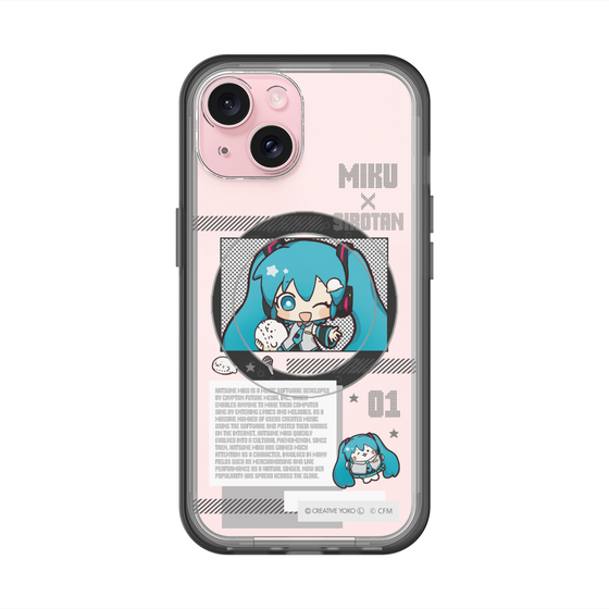 スリムプロテクションプレミアムケース with MagSafe［ しろたん×初音ミク - 初音ミク - インフォグラフィック ］