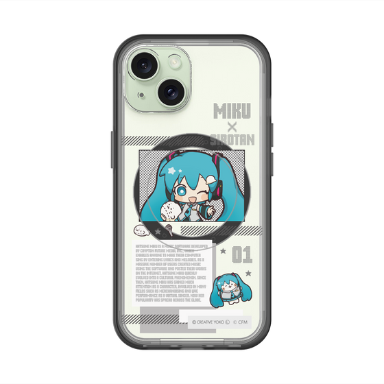 スリムプロテクションプレミアムケース with MagSafe［ しろたん×初音ミク - 初音ミク - インフォグラフィック ］