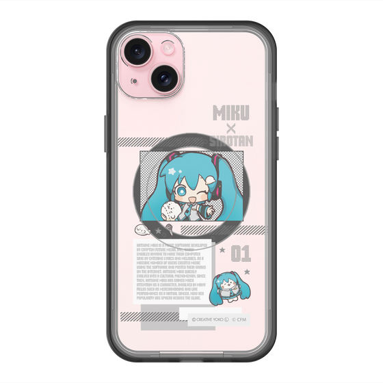 スリムプロテクションプレミアムケース with MagSafe［ しろたん×初音ミク - 初音ミク - インフォグラフィック ］
