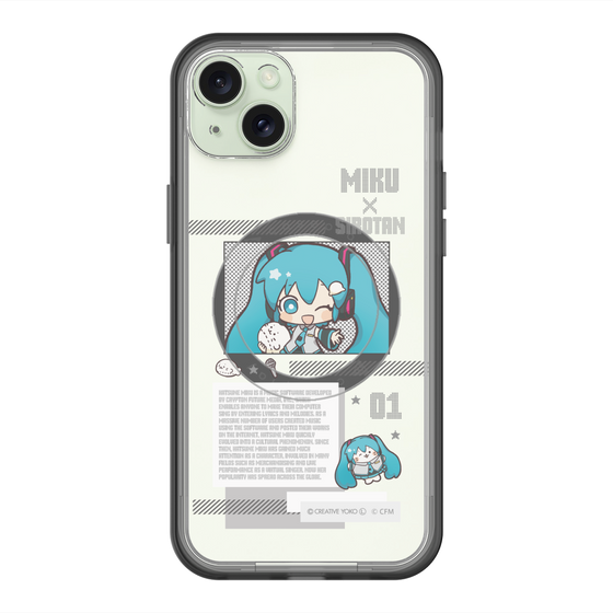 スリムプロテクションプレミアムケース with MagSafe［ しろたん×初音ミク - 初音ミク - インフォグラフィック ］
