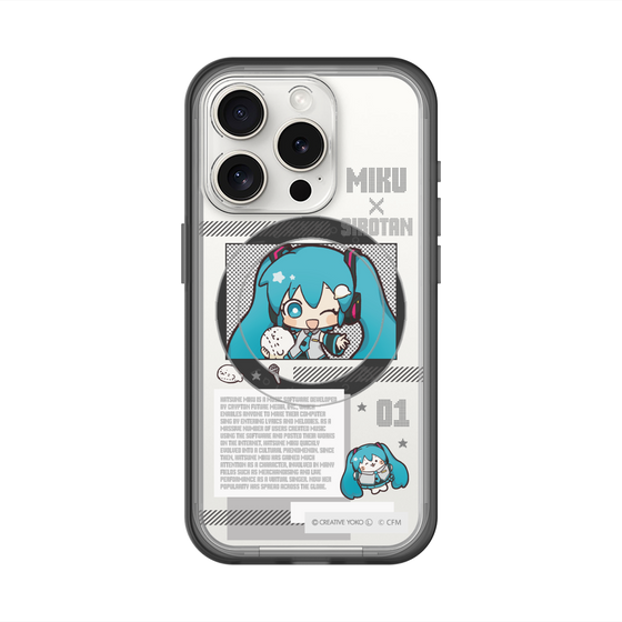 スリムプロテクションプレミアムケース with MagSafe［ しろたん×初音ミク - 初音ミク - インフォグラフィック ］