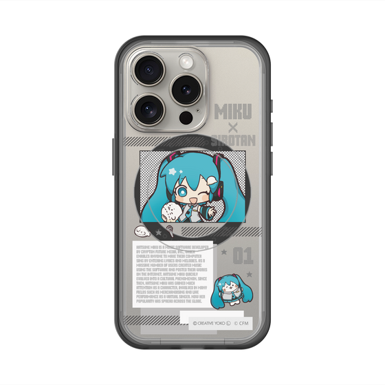 スリムプロテクションプレミアムケース with MagSafe［ しろたん×初音ミク - 初音ミク - インフォグラフィック ］