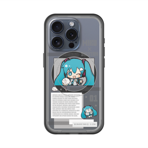 スリムプロテクションプレミアムケース with MagSafe［ しろたん×初音ミク - 初音ミク - インフォグラフィック ］