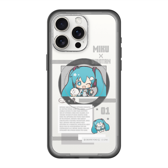 スリムプロテクションプレミアムケース with MagSafe［ しろたん×初音ミク - 初音ミク - インフォグラフィック ］