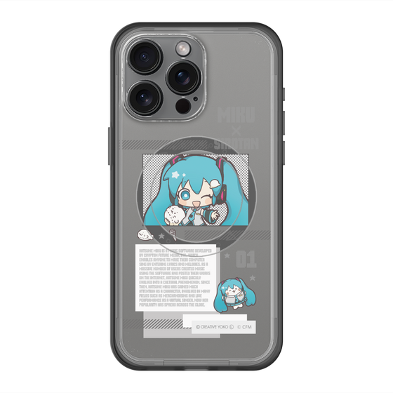 スリムプロテクションプレミアムケース with MagSafe［ しろたん×初音ミク - 初音ミク - インフォグラフィック ］