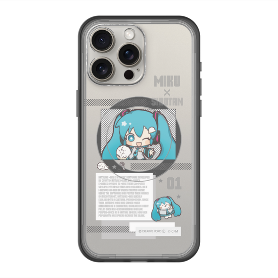スリムプロテクションプレミアムケース with MagSafe［ しろたん×初音ミク - 初音ミク - インフォグラフィック ］